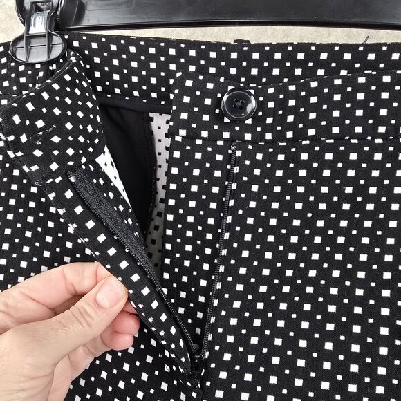 Lane Bryant Womens Polka Dot Pants Black Size 28 Stretch Slim Fit Polyester - Picture 4 of 10